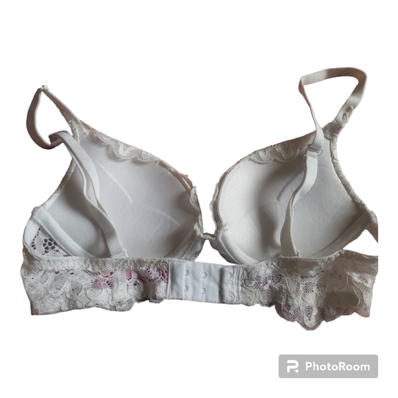 LA SENZA White Lace Double Push Up Bra - Size 30A, XXS - Picture 2 of 4